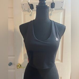 Black Sleeveless Crop Top
